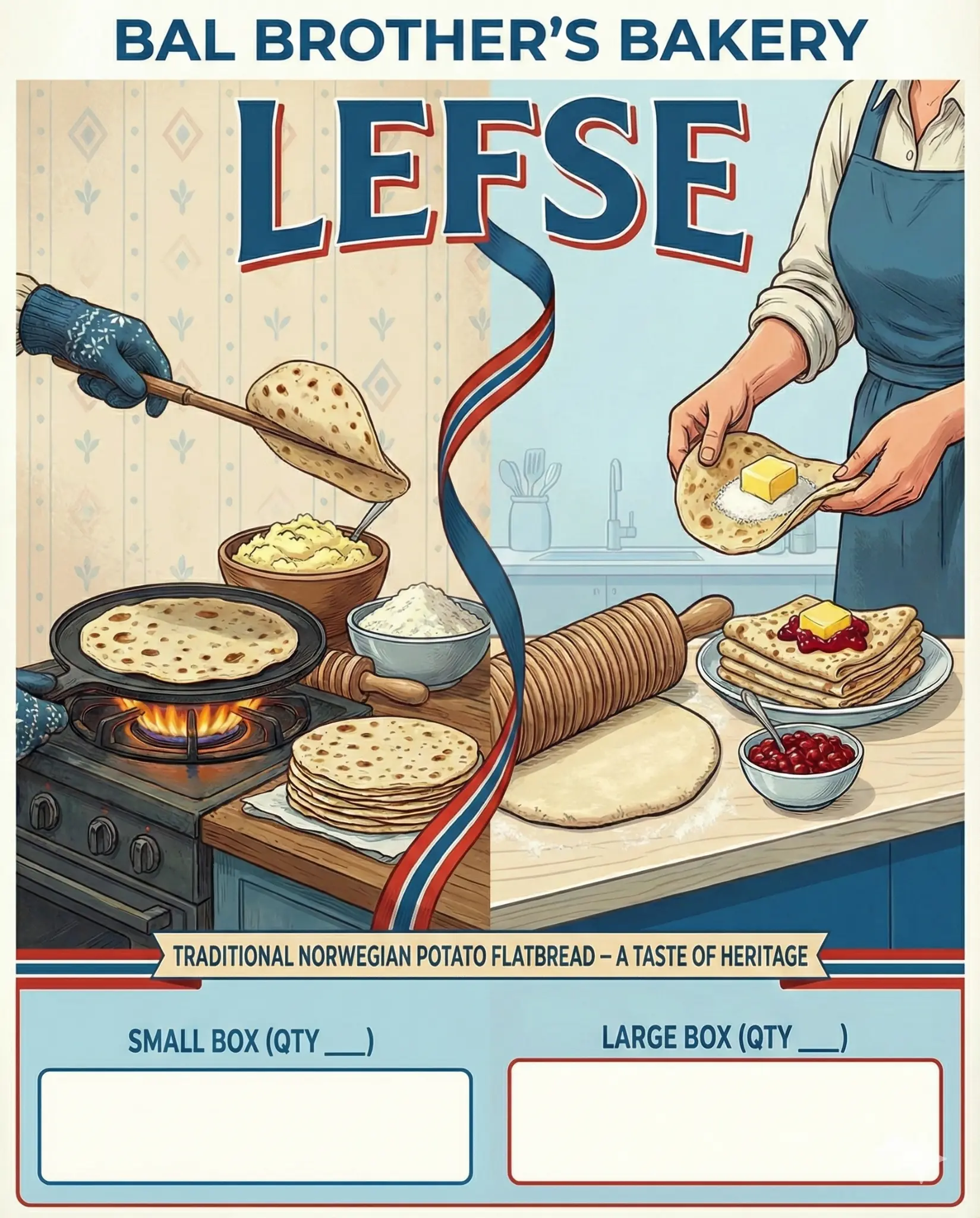 Traditional Norwegian Lefse